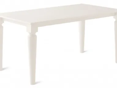 Tavolo Igol tinto bianco con top impiallacciato e struttura in massello di Veneta Cucine
