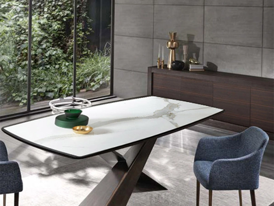 Tavolo Living in legno e ceramica di Riflessi