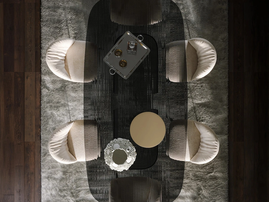 Tavolo in vetro Millerighe di Tonin Casa