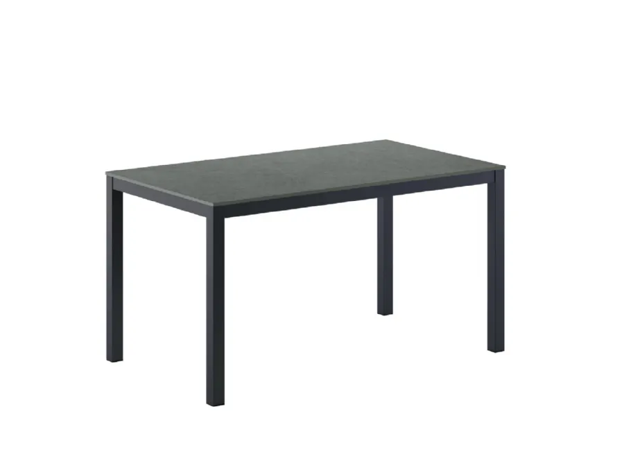 Tavolo allungabile Olimpo Caranto con piano in ceramica e struttura in metallo di Veneta Cucine