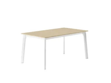Tavolo da cucina Poseidone con paino in laminato e struttura in metallo di Veneta Cucine