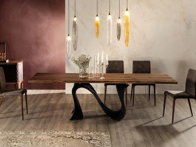 Tavolo Wave in noce canaletto di Tonin Casa