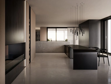 Cucina Design con penisola Skill Gres di Modulnova