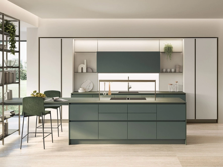 Cucina Moderna con isola Oyster 01 di Veneta Cucine