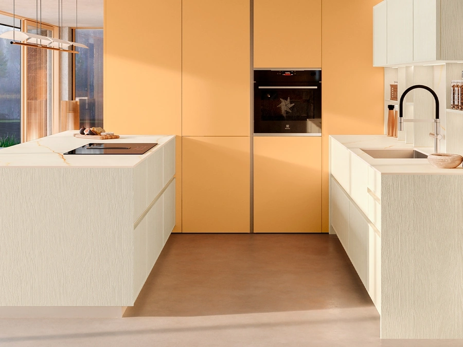 Cucina Moderna con penisola Sakura 11 di Veneta Cucine